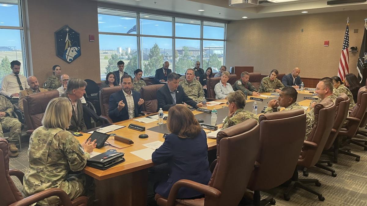 Congressman Crow leads discussion at Future of Buckley Task Force Meeting