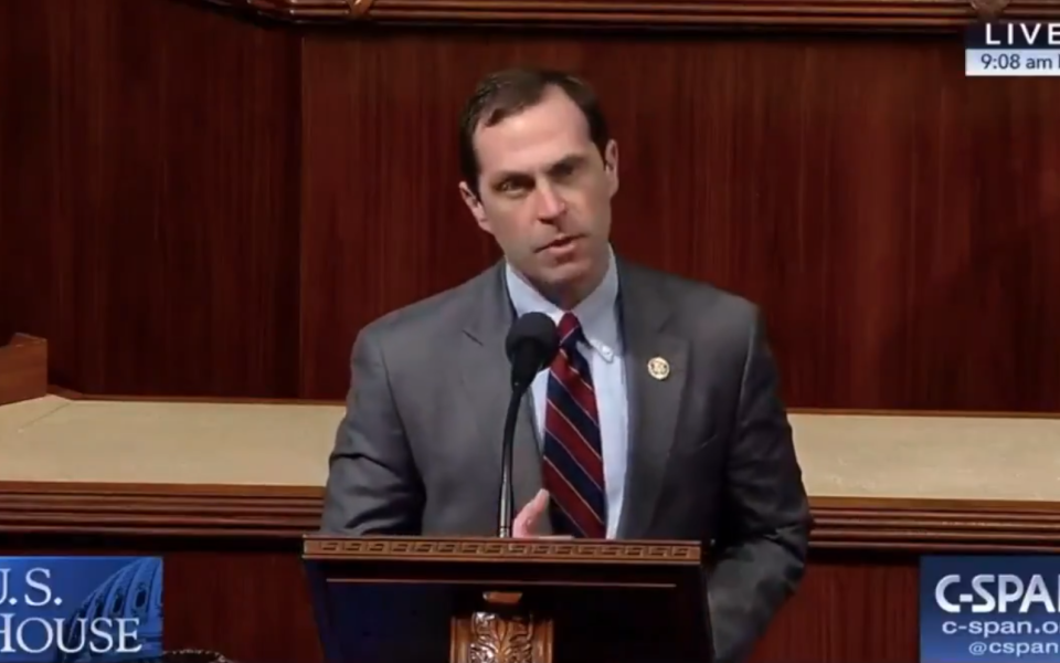 Rep. Crow giving floor speech