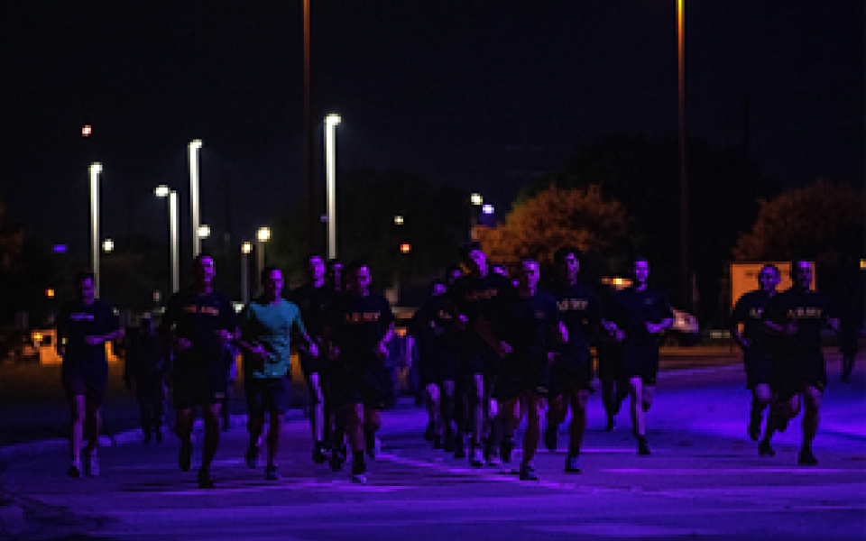  Rep. Crow joined with junior soldiers for physical training and to talk about their experiences in the Army and at Fort Hood.