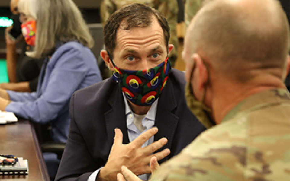 Rep. Crow Speaking to Servicemembers