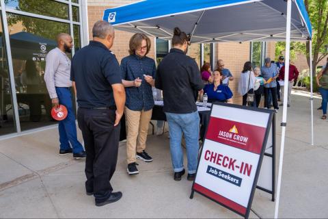 Coloradans at Rep. Crow's job fair