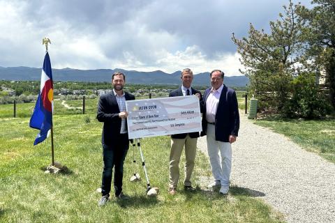 Rep. Crow with Bow Mar Mayor Bryan Sperry and Public Works Commissioner Dave Peterson.