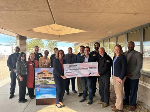 Rep. Crow with Aurora Mayor Mike Coffman and local officials, Aurora Mental Health & Recovery CEO Kelly Phillips-Henry, Aurora Mental Health & Recovery providers and community partners. 