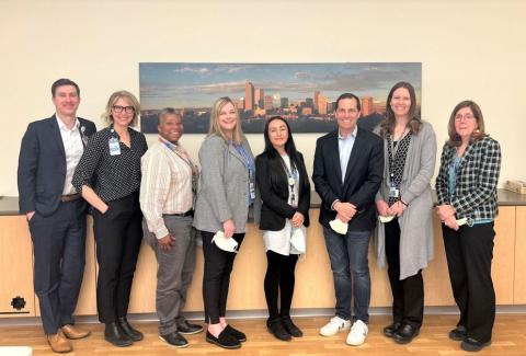 Rep. Crow with leaders of Children’s Hospital Colorado Pediatric Mental Health Institute and behavioral health programs, and providers involved in the Pathway and Bilingual Incentives Programs.