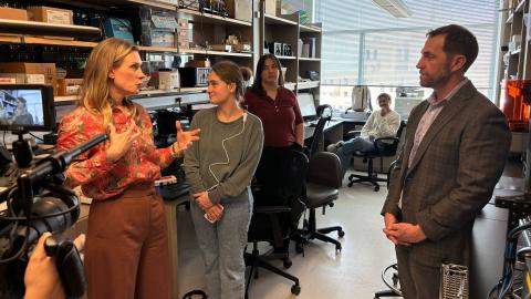 Congressman Crow in a Lab