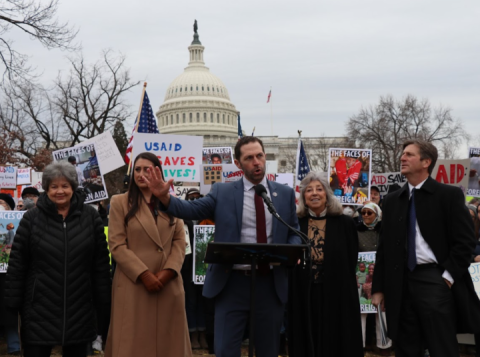 Congressman at USAID Rally