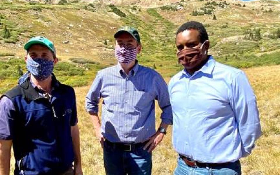 From Left to Right: Congressman Jason Crow, Senator Michael Bennet, Congressman Joe Neguse